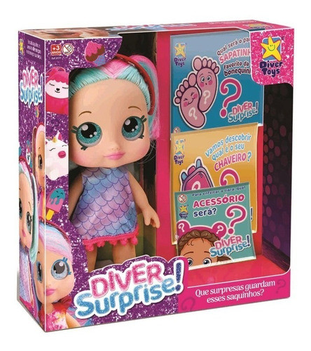 Boneca Diver Surprise Dolls Sereia - Divertoys 0