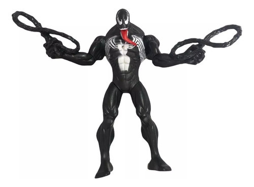 Combo  Spiderman Articulado + Venom Negro Con Luz 0
