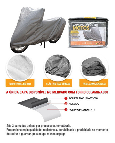 Capa Impermeável Moto S/ Cadeado Triumph Tiger 800 | Cm3 1