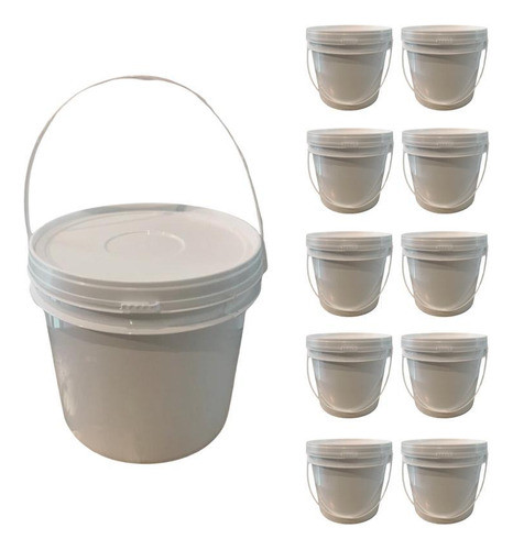 Balde Para Ração De Gato 2.2 Litros Branco 10 Pçs 0