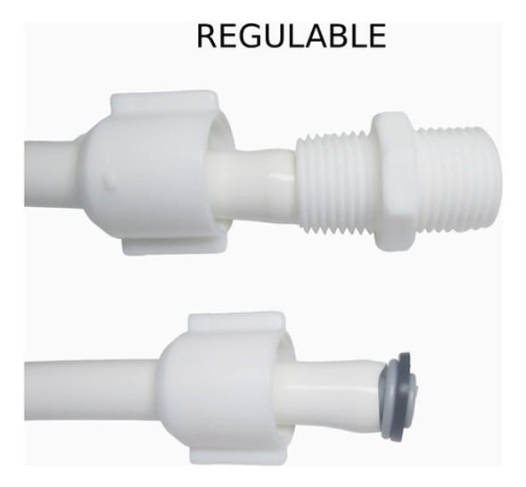 Flexible Manguera Regulable Pvc Goma 1/2 Para Agua 30 Cm 1