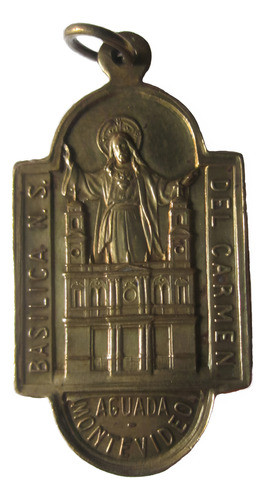 Antigua Medalla Religiosa Basilica Carmen Aguada Montevideo 0