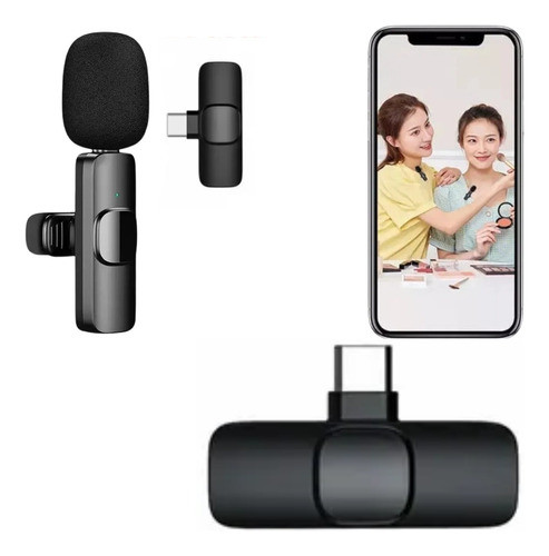 Microfone De Lapela Sem Fio Para Android Tipo C Tipo C 1