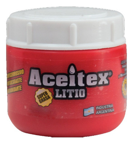 Grasa Litio Roja Super Lubricante Multiuso Pote 90gr Aceitex 0