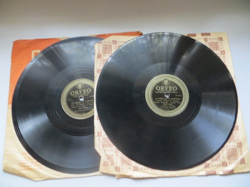 Teddy Reno X 2 Orfeo, Disco De Pasta 31.014 Y 31.007 0