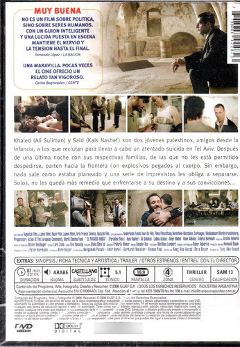 El Paraíso Ahora - Dvd Nuevo Original Cerrado - Mcbmi 1