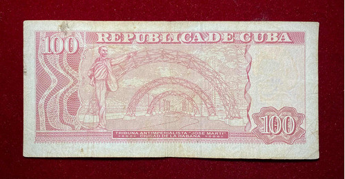 Billete 100 Pesos Cuba 2000 Pick 120 50 Aniv Banca Central 1
