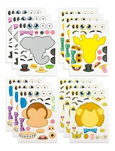 Kicko Make-a-zoo Animal Stickers Stickers -12 Pack - Para Ni 0