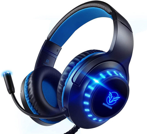 Auricular Gamer Pacrate H-11 C/microfono (negro Y Azul) 0