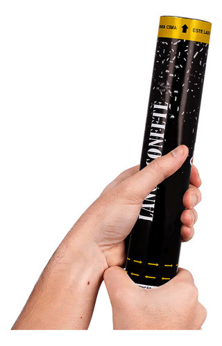 Lança Confetes 30cm Confetes Prata 1 Unidade 1