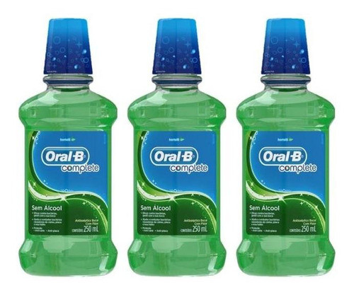 Kit Com 3 Antisséptico Bucal Oral-b Complete Hortelã 0