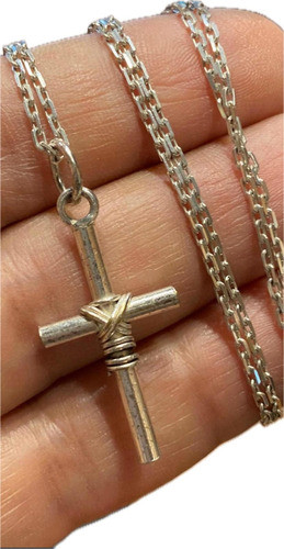 Luli Cadena Cruz Palito Nudo Plata 925 Unisex Oferta 0
