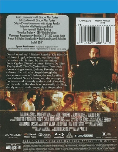 Blu-ray Angel Heart  / Corazon Satanico / De Alan Parker 1