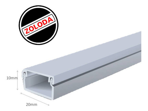 Cable Canal 14x7 Con Adhesivo Blanco Zoloda 12mts 1