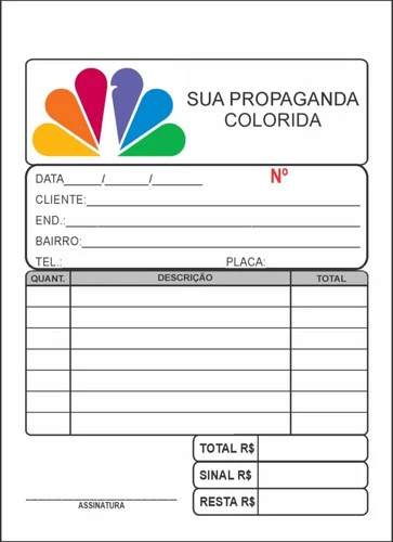 50 Talões  10x15 - Personalizado Papel Autocopiativo 0