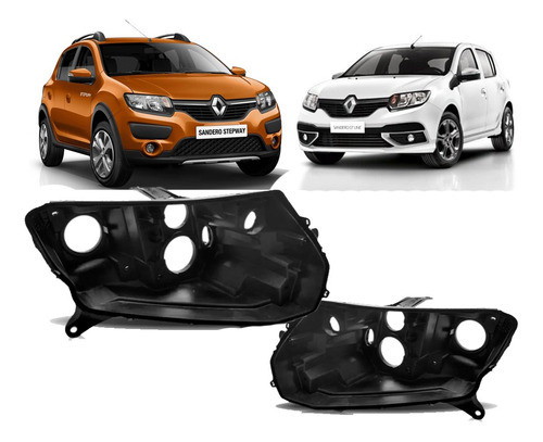 Par Carcaça Farol Sandero Logan 2014 2015 2016 2017 18 2019 0