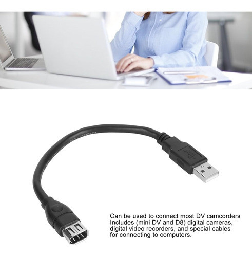 Cable Adaptador Firewire Ieee 1394 De 6 Pines A Usb 2.0 20cm 1