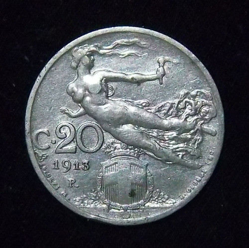 Italia 20 Centesimi 1913 Excelente Km 44 0