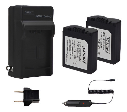 2pack Cga-s006 Li-ion 1500mah Batería + Cargador Fz18 Fz8 Dm 0