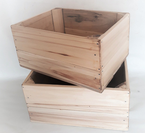 Cajones De Madera 40x30x19 Vintage Armados A Clavo 1
