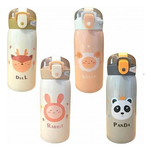 Termo Infantil Animales Colores 350 Ml Pico Sorbito 0