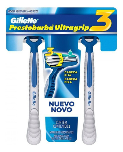 Prestobarba Gillette Ultra Grip 3 Lâminas - 12 Unidades 1