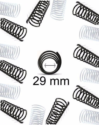 Espirales Plásticos 29mm X20 Blanco O Negro Encuadernación 0