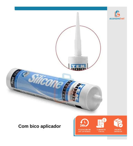Silicone Acético Branco Vedação De Banheiro Pia Tekbond 280g 1