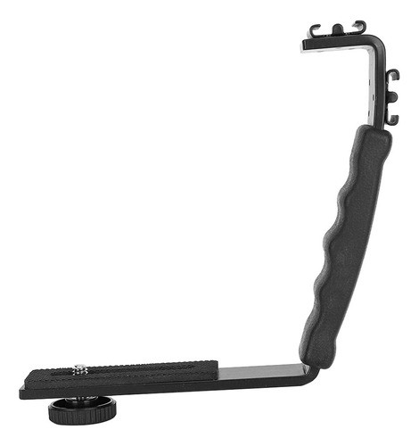 L Flash Bracket Camera Dual Hot Shoes Holder Mount Adapter 1