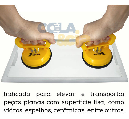 Kit Duas Ventosa Com Alta Sucção P/ Pisos, Mármores Até 90kg 1