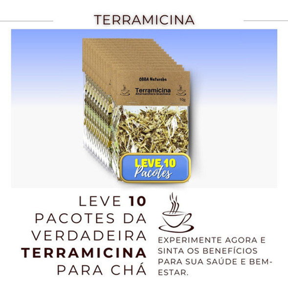 Leve 10 Terramicina Erva P Chá Ideal Para Cha 1
