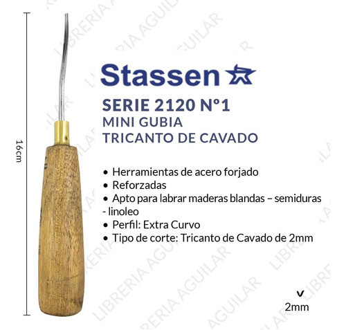Mini Gubias Formones Stassen Linea Tricanto V Serie 2120 Nº1 1