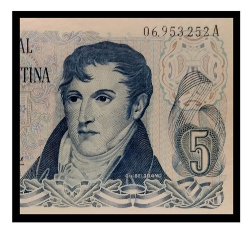 Argentina Billete 5 Pesos Ley 1971 Serie A Sc Bot 2321 0