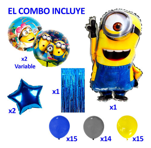 50 Art Globos Minion Villano Favorito Kevin Stuart Bob Gru 1