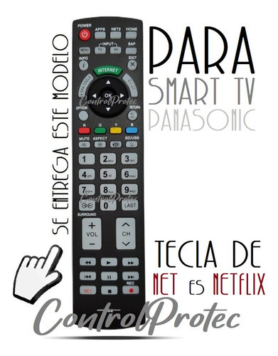Control Remoto Tc-l32x30a Para Panasonic Smart Tv Led 3d 1