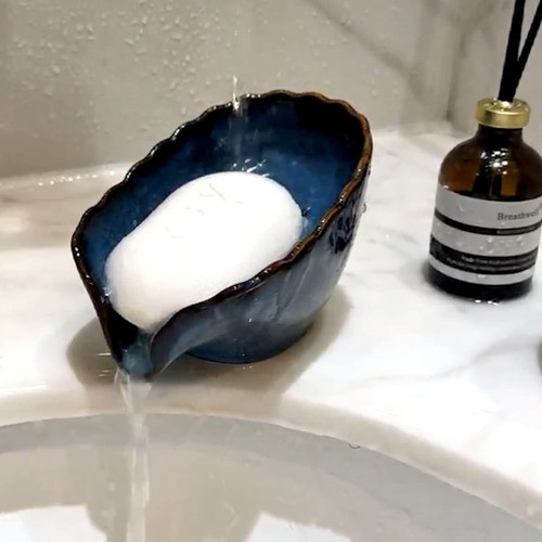 Floatant Jabonera De Cermica, Soporte De Jabn Autodrenante, 1