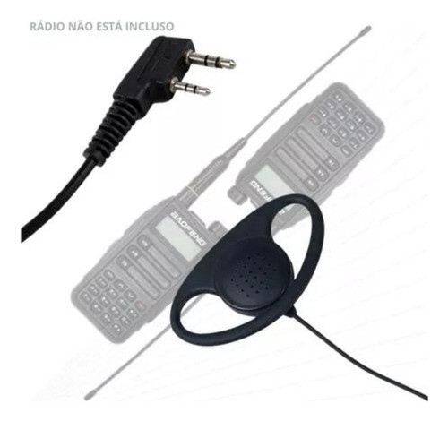 Combo 10 Fone Microfone D Reforçado Para Rádio Uv-16 Plus Ht 1