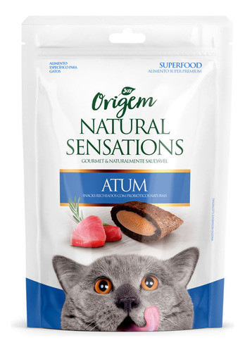 Petisco Gatos Origem Natural Sensations Atum 40 G 0