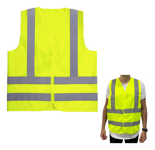 Colete Sinalizador Epi Faixa Refletiva Segurança Trabalho 0