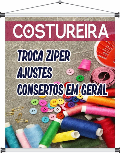 Banner Costureira 60x50cm Mod234 0