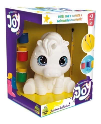 Brinquedo Infantil Joy Unicornio Pintura Com Guache E Pincel 1