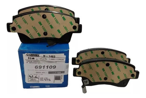 Pastillas Freno Cobreq Para Toyota Etios 2013/... Delanteras 0