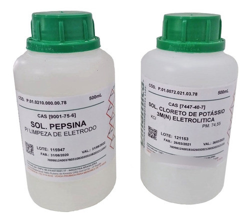 Pepsina Solução Para Eletrodo 500ml + Kcl 3 M Fr. 500ml 0