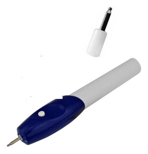 Caneta Gravador Elétrico Objetos Madeiras Vidros Metais 0