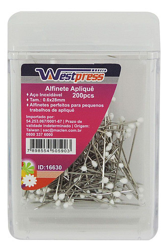 Alfinete Extra Fino - Westpress 0