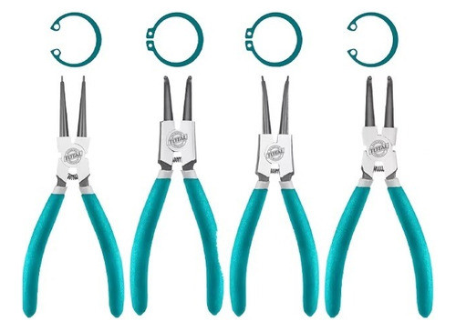Set De 4 Pinzas Seeger 7/180mm, Total, Tht114041 0