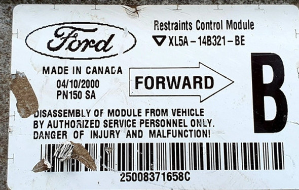 Modulo Airbag Ford Ranger 1999 A 2001. Serie Xl5a 14b321 Be 1 Modulo Airbag Ford Ranger 1999 A 2001. Serie Xl5a 14b321 Be 1