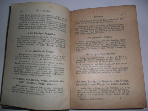 Epistolario M.ramshorn 1907 Español Aleman Franz Glazer 1