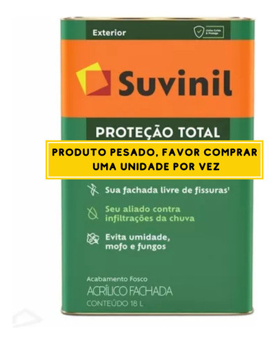 Tinta Branca Emborrachada Proteção Total 18l Suvinil 1