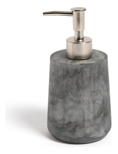 Dispenser Rectangular Nacarado De Resina Gris Oscuro 16cm 0